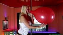 sexy inflating and popping of two U14 on the pole