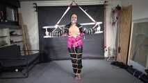Alice, bound, gagged and vibed in shiny nylon clothes