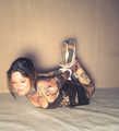 Tina in Golden Hogtie Video