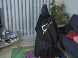 Tied, gagged and two times hooded archive girl (Video)