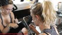 Lisa preparing for shooting