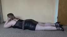 Sandra - Making of lying cuffed