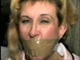 44 Yr OLD HOUSEKEEPER WRAP TAPE TIED AND GAGGED, HANDGAGGED & F0RCED TO SMELL HER STINKY SWEATY HIGH HEEL SHOE (D56-14)
