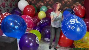 big balloon fingernail popping fun