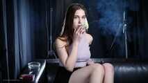 18 yo Tanya is smoking cork cigarettes