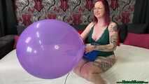 inflating three big balloons with pump and mouth and releasing the air [NonPop]