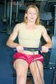 Katharina and Jenny during their workout in the fitness center wearing sexy shiny nylon shorts and tops (Pics)