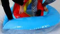493 Alexis and Karol - swim ring fun