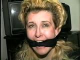 44 Yr OLD HOUSEKEEPER IS PANTY LESS, MOUTH STUFFED WITH STINKY NYLON STOCKING, TOE TIED & 4 CLEAVE GAGS (D40-13)