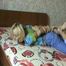 Ekaterina is hogtied