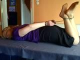 Hogcuffed and tickling feet