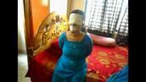 Anna tied and gagged and blindfolded