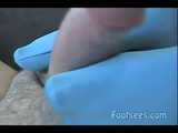 Stockings footjob