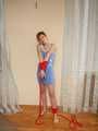 Alice Lee - Short-haired redhead's arousing experience with red rope
