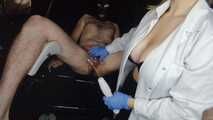 Mistress works on your testicle needles with electricity!