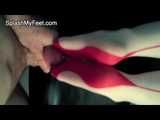 Stockings footjob