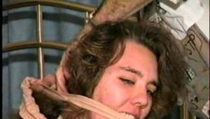 NUDE, ACE BANDAGE GAGGED, TIT-TIED, CROTCH-ROPED, TOE-TIED DIAMOND (D23-14)