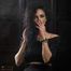 Gorgeous brunette Daria enjoying a cigarette in the hot smoking video