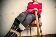 Roxie in Ranger Boots and Chair Bondage