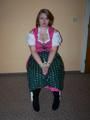 Tied in a bavarian costume