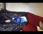 SEXY LUCY preparing her sofa for lolling wearing a sexy shiny nylon rainwear combination (Video9