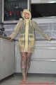 Miss Francine in yellow Schmuddelwedda raincoat