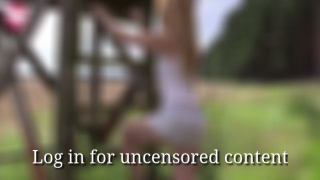 Monster cock fucked outdoors  