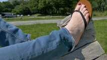 Feet in flip-flops