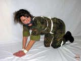 Military-Girl Gefesselt und geknebelt - Teil 2