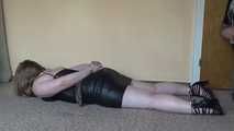 Sandra - Making of lying cuffed