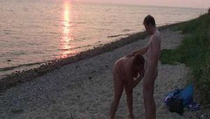 On the beach ...