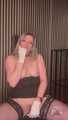 Hanna Engelss - Pussy massage with white gloves and black dildo