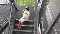 Stella roped hard on stairs 1/2