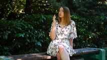 Evgeniya is smoking strong 120mm cigarette
