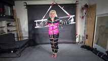 Alice, bound, gagged and vibed in shiny nylon clothes