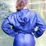 Stella jumping in puddles wearing sexy blue shiny nylon rainwear and rubber boots (Pics)