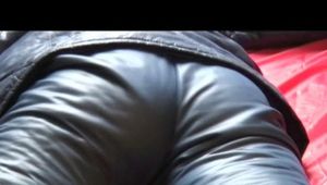 03:00 Min. video with Pia tied and gagged in a shiny nylon skisuit