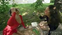 Two crazy Party Girls in Summer