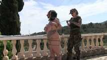 Breast Predicament Bondage Walk Training for Lilith K on the new Training Parcours - Walk two