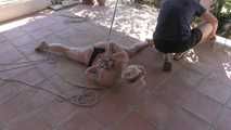 Pool Deck Hogtie & Whipping Session for Zonah