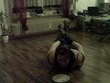 Try to eat while hogcuffed
