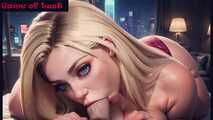 3D BBW blonde POV BJ and fuck