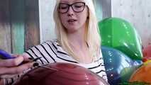 balloon cluster pop with scissors