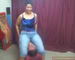 Cassandra, sitting and tickling