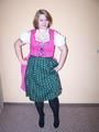 Tied in a bavarian costume