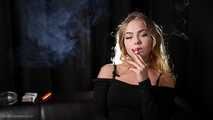 3 in 1 compilation of stunning blonde Nastya opens up while smoking on camera 