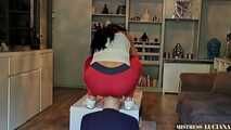 Spitting and Facesitting with hot Leggings