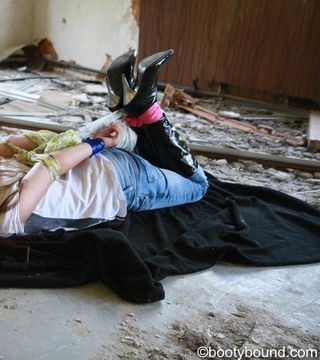 Anna hogtied in a lost place PICS