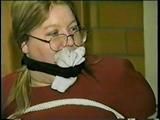 BOTH GAGGED WITH CARRIE'S STINKY SWEATY SOCK (D13-4)