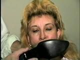 44 Yr OLD HOUSEKEEPER WRAP TAPE TIED AND GAGGED, HANDGAGGED & F0RCED TO SMELL HER STINKY SWEATY HIGH HEEL SHOE (D56-14)